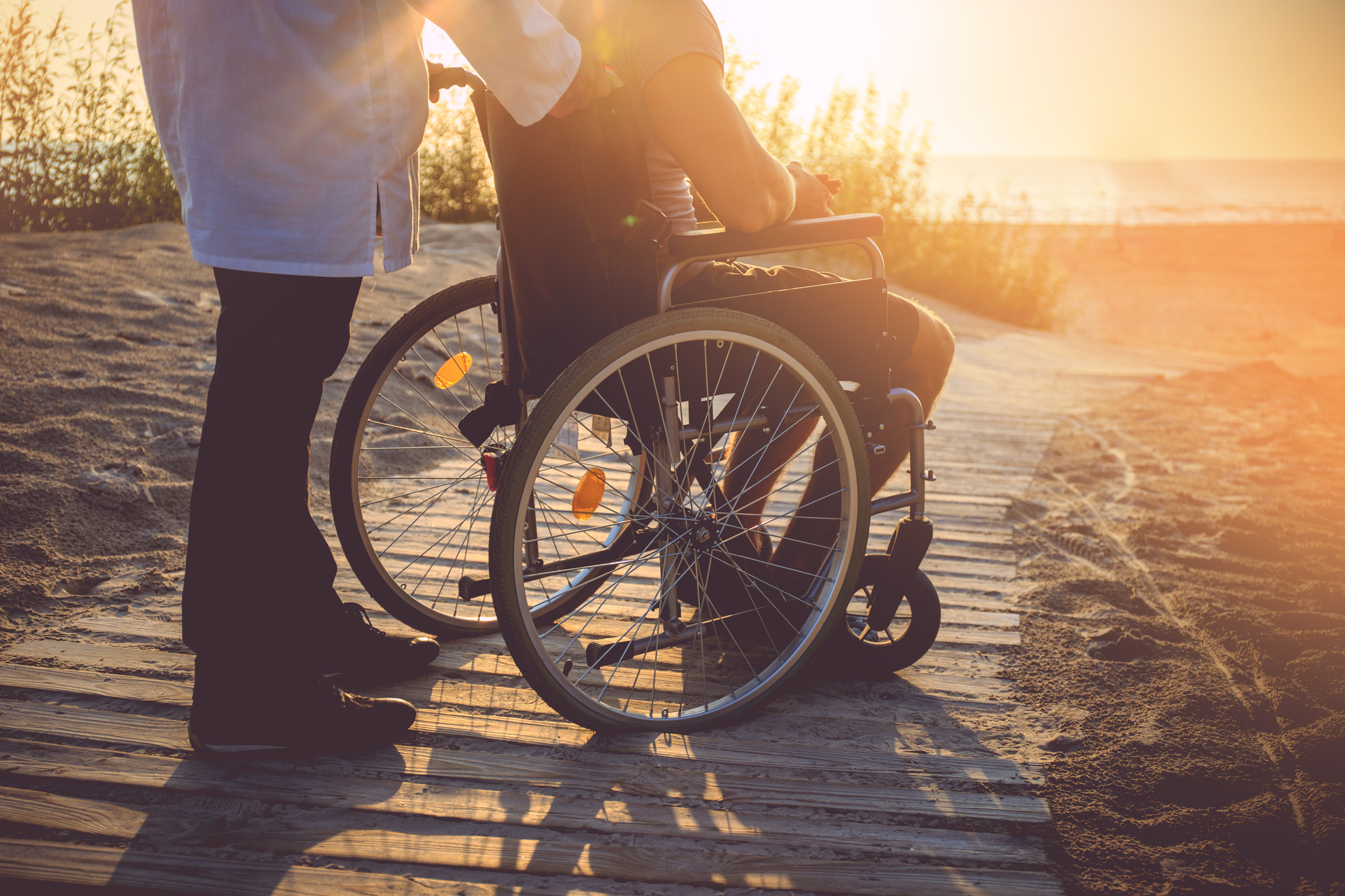 Wheelchair at the beach