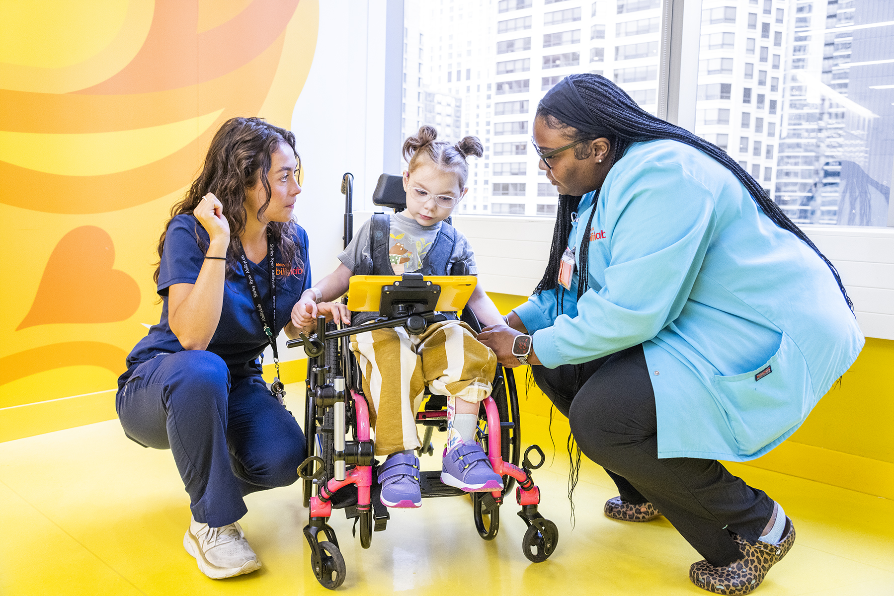 Nurse with pediatric patient