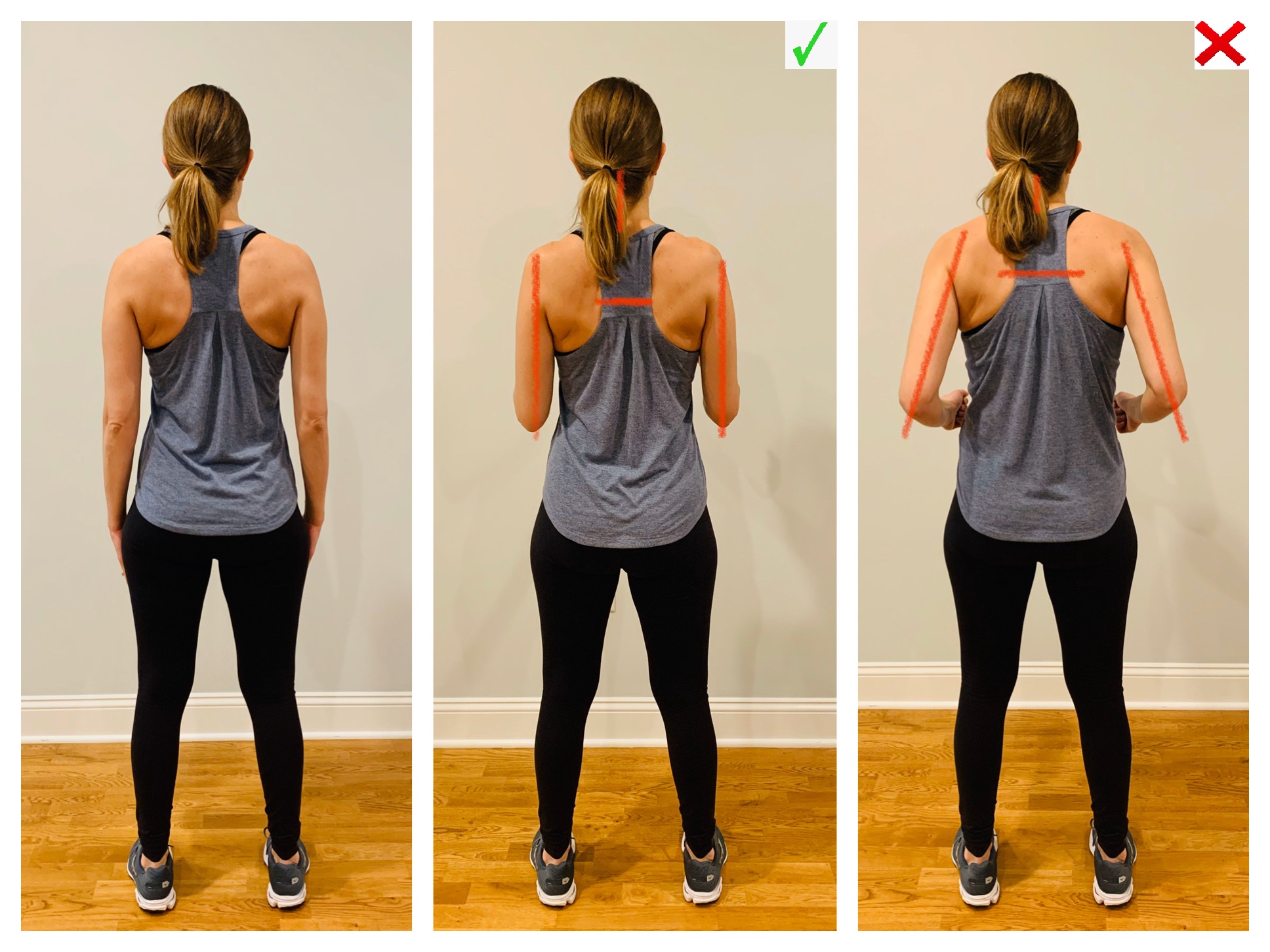 Shoulder blade squeeze form