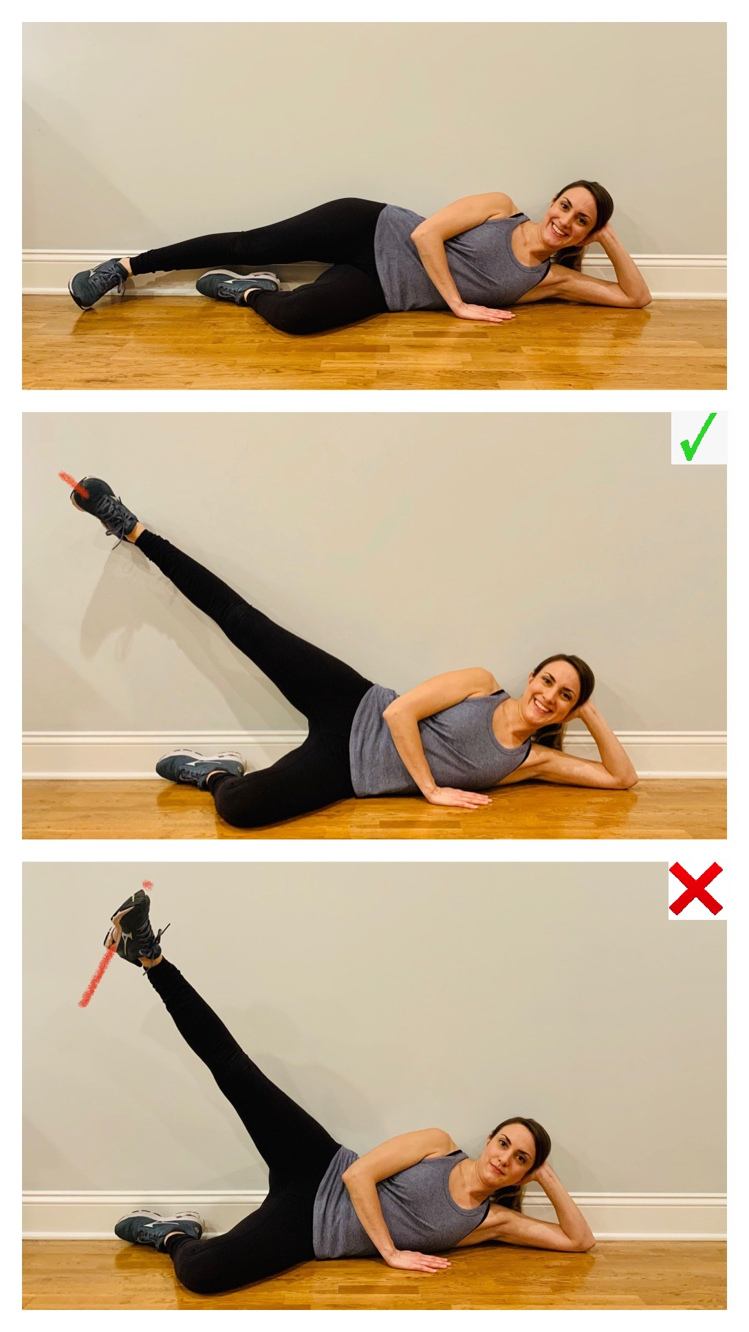 Side-lying leg lift form