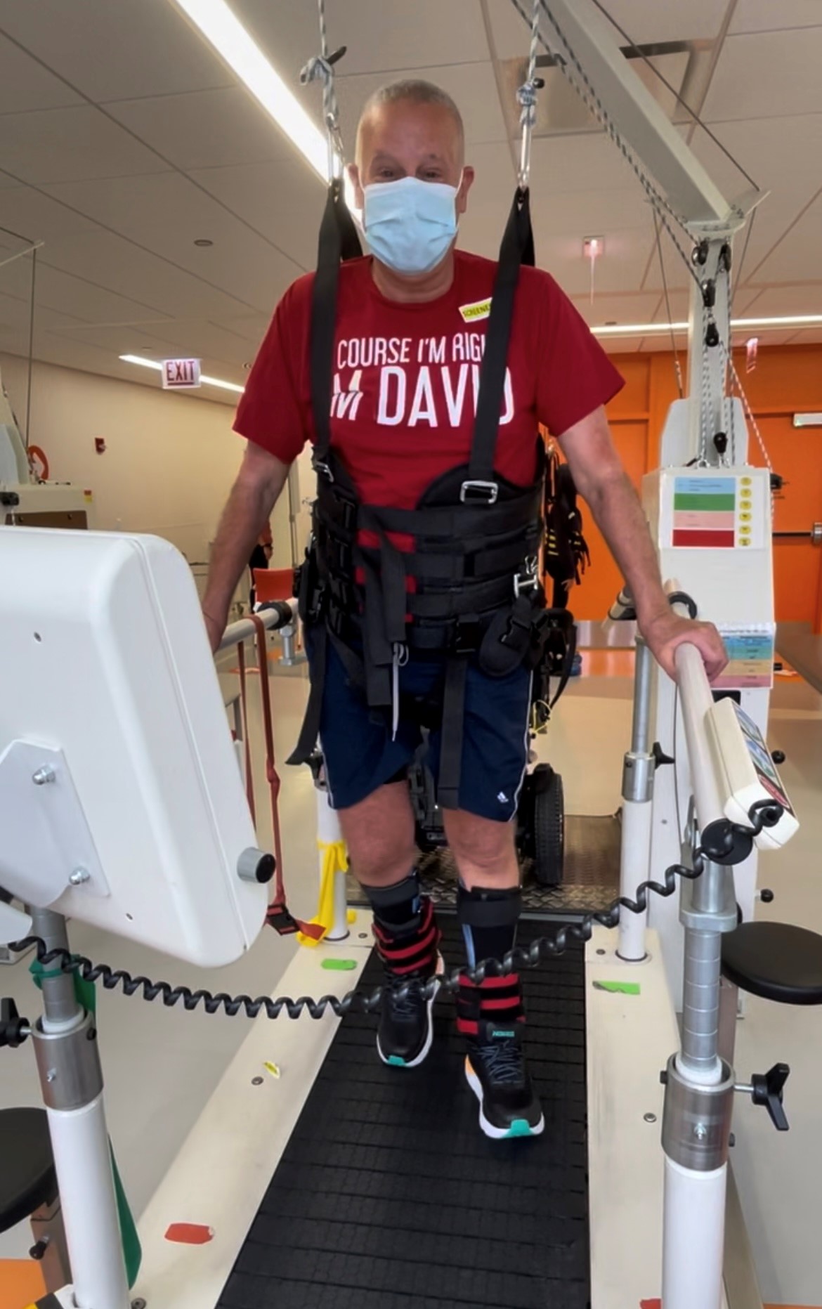 David walking