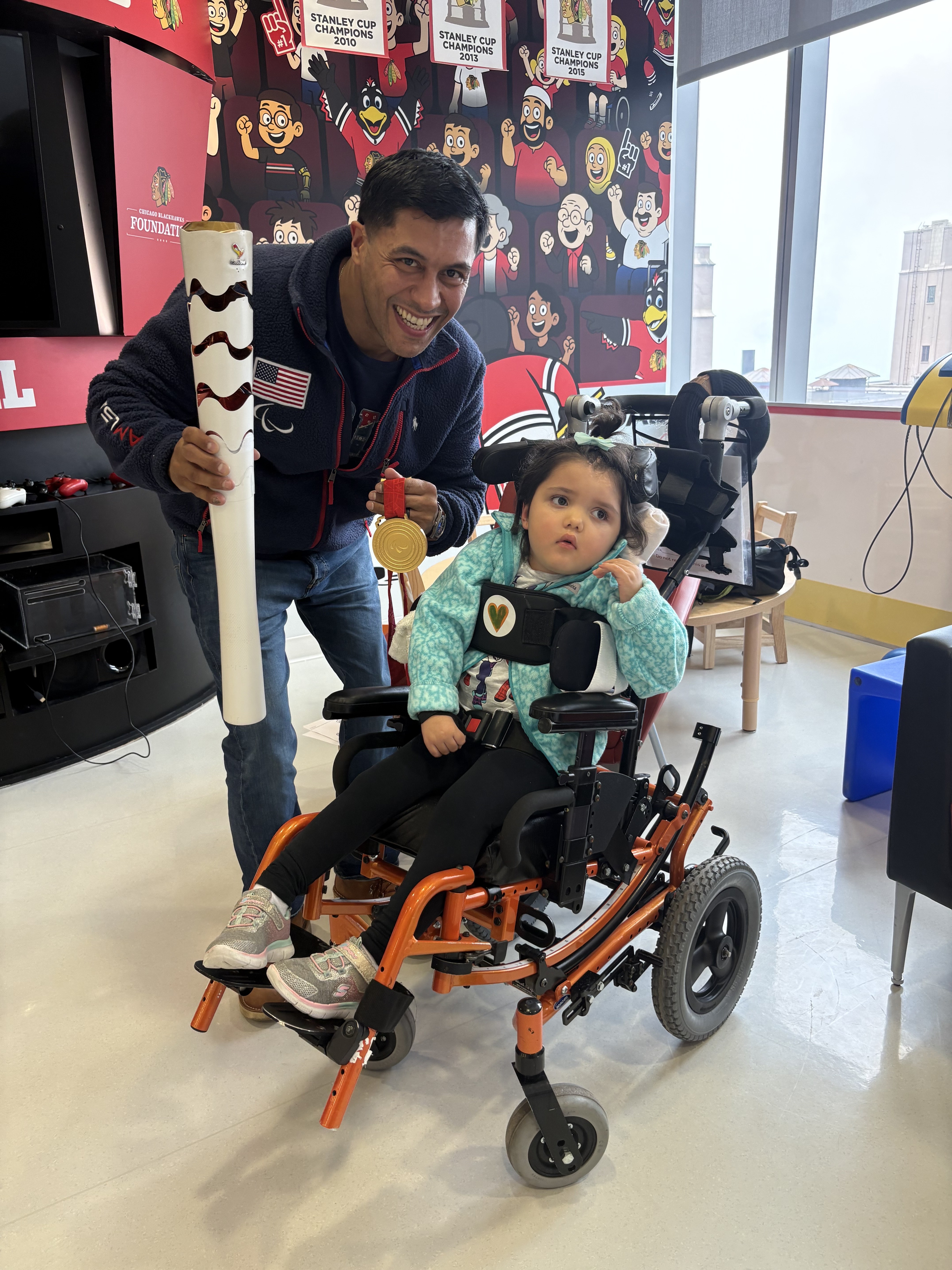 Rico with pediatric patient