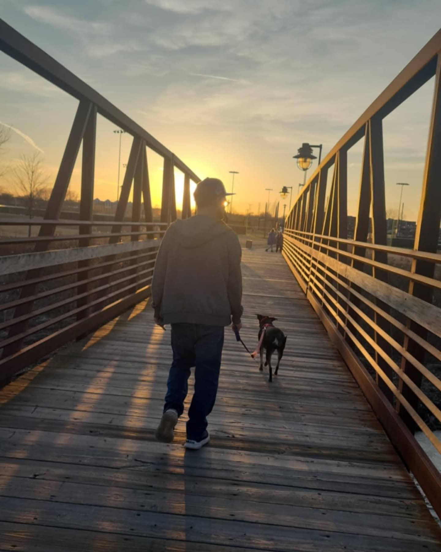 Jose walking his dog