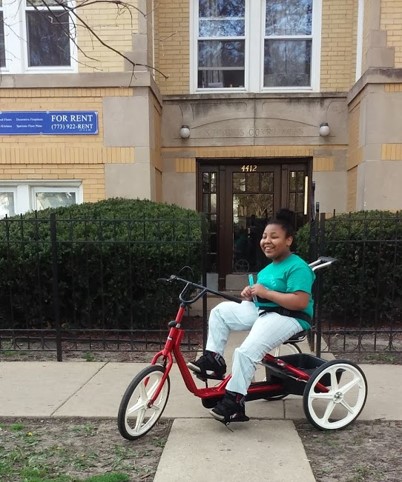 michelle on a bike