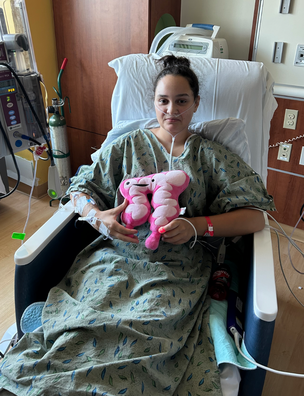 Natalie after surgery