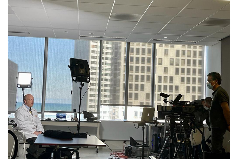 Behind the scenes with Dr. Levi Hargrove as he is interviewed by CNBC