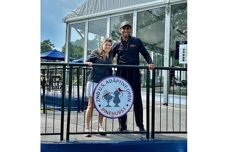 Melissa Kolksi and Prakash Jayabalan at the U.S. Adaptive Open