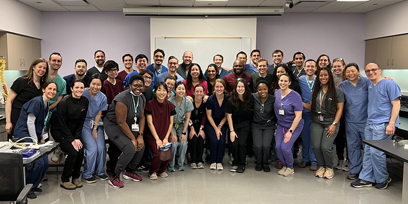 Attendees at the 2024 MSK Ultrasound course