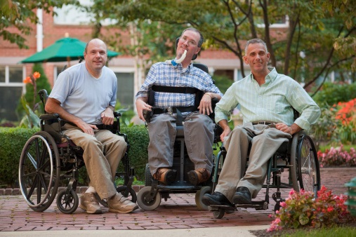 three men meeting