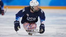 sled hockey player on the ice