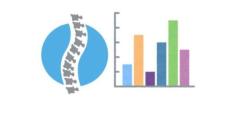 a graphic of a spinal cord and a bar graph
