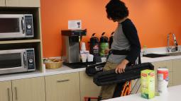 Making tea with wheelchair