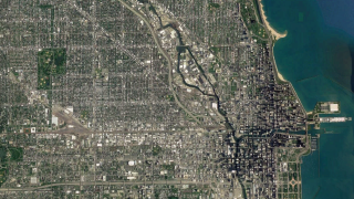 Satellite image of Chicago