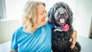 Emily and Georgia the Therapy Dog