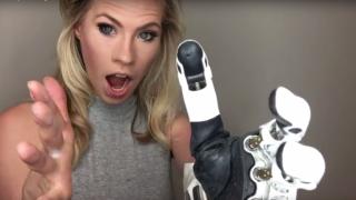 Nicole Kelly uses new bionic arm