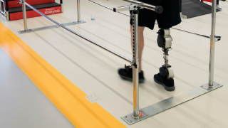 open source bionic leg in action