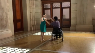 man dancing in wheelchair 