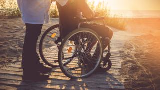 Wheelchair at the beach
