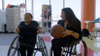 playing basketball