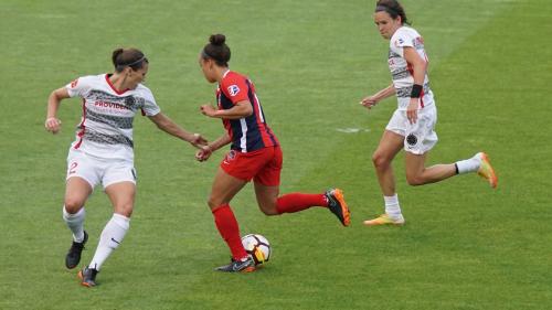women playing soccer