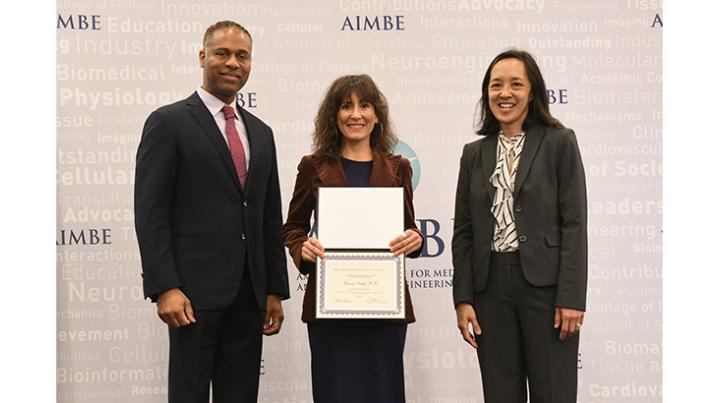 Dr. Brenna Argall (center) inducted to AIMBE College of Fellows 