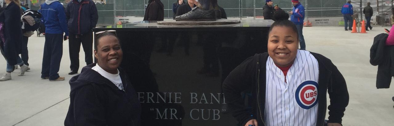 michelle at cubs stadium