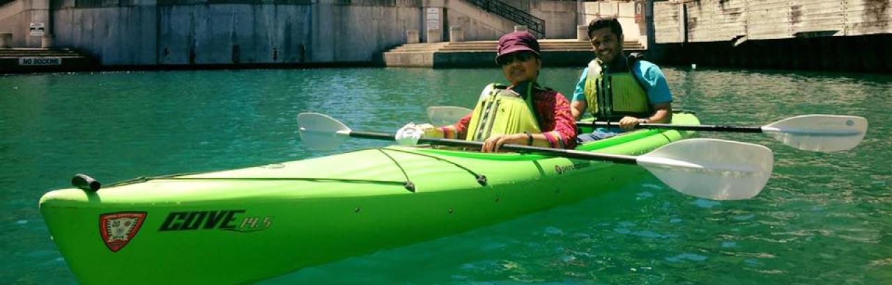 Urmi’s Story - Urmi kayaking