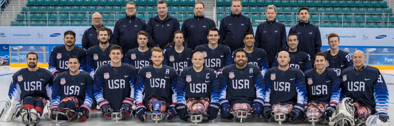 2018 U.S Paralympics sled hockey team