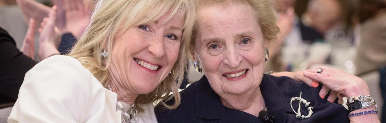 Joanne C. Smith, MD, with Madeleine Albright