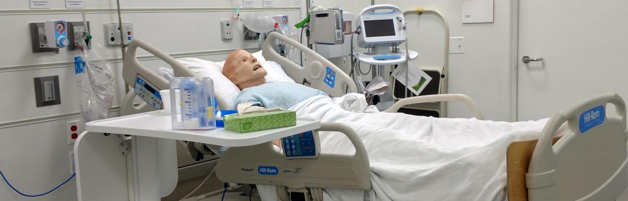 The manikin in the Sim Lab