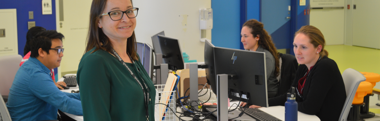 Miriam and her team in their lab