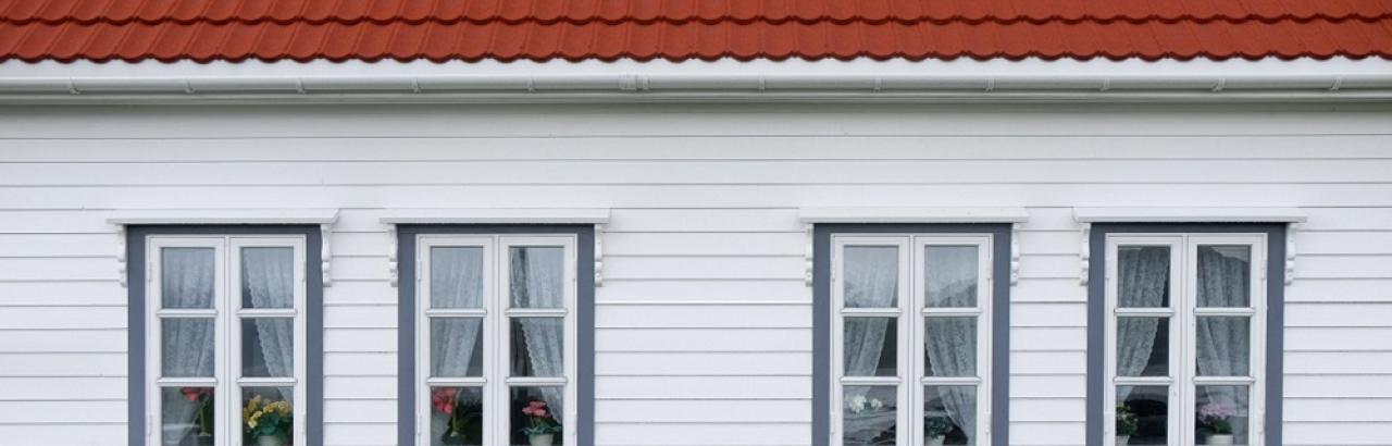 four windows on a house