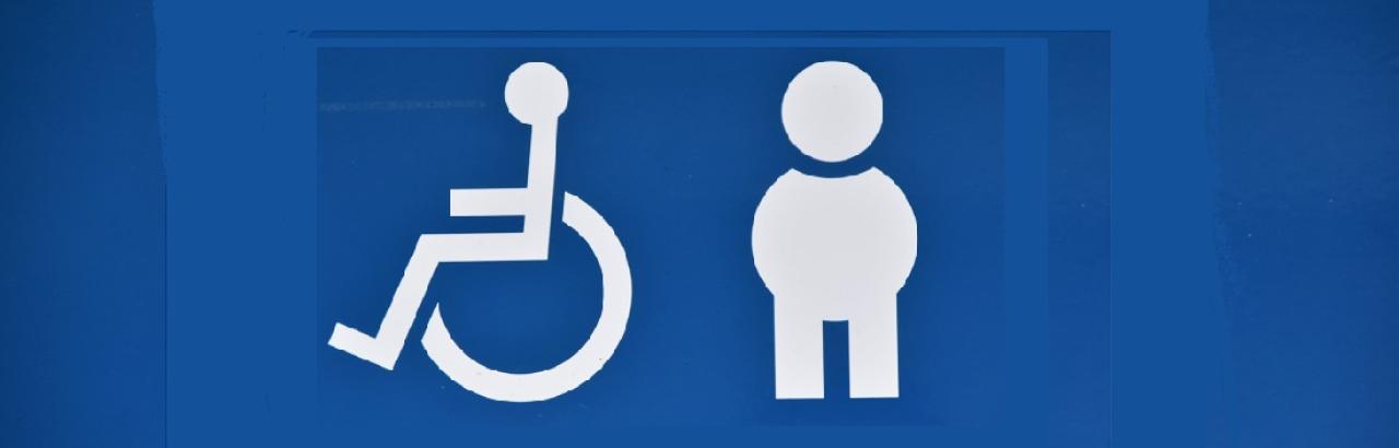 wheelchair on blue