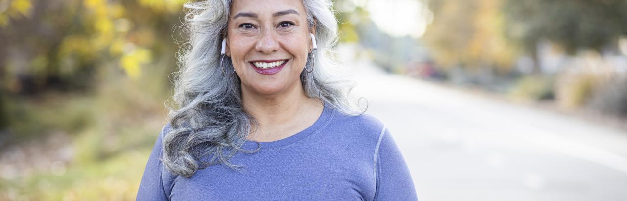 Woman smiling at camera