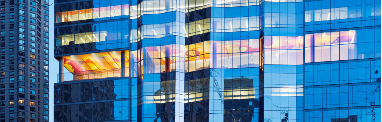 blue glass exterior building photo