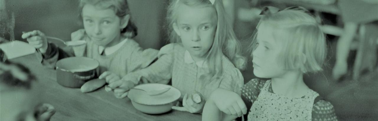 kids old black and white photo