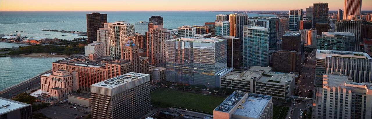 Exterior skyline skyscrapers