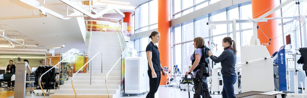 picture of the walking lab at Shirley Ryan AbilityLab 