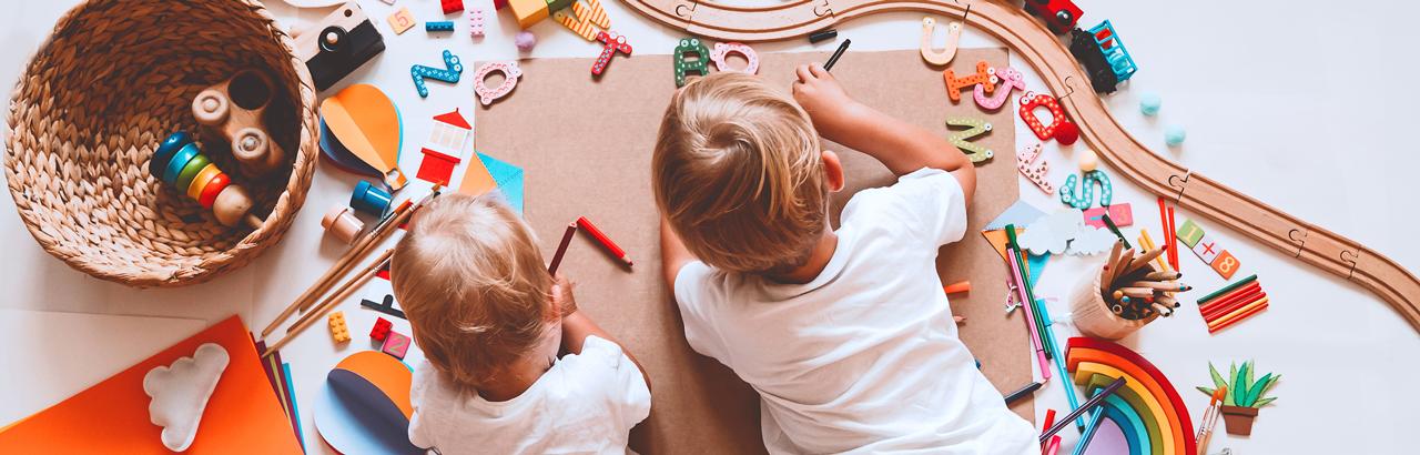 children playing with toys