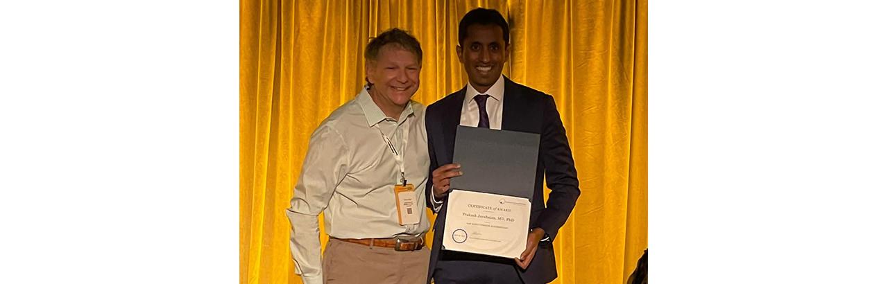 Prakash Jayabalan, MD, PhD, Honored with AAP Award