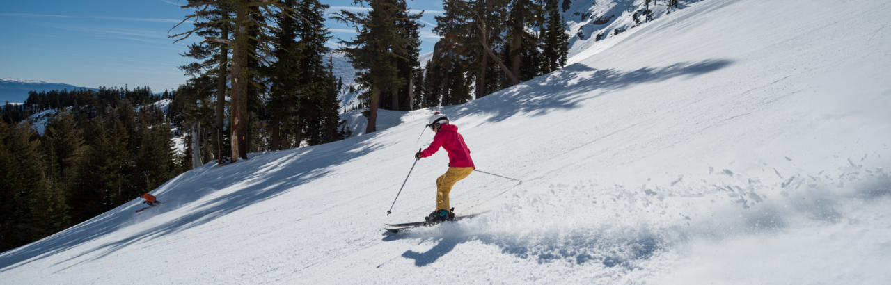 Person skiing down a hill