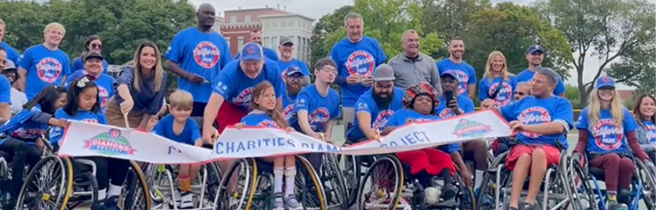 Wheelchair Softball Players Celebrate Ribbon-cutting with Cubs Charities