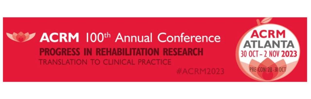 red banner for the ACRM Annual Conference