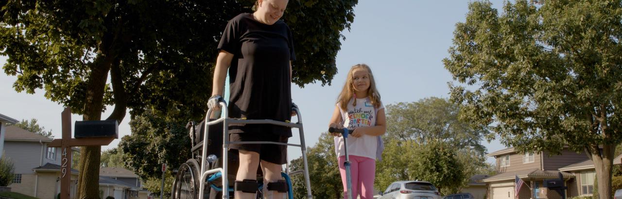 Evelyn walking