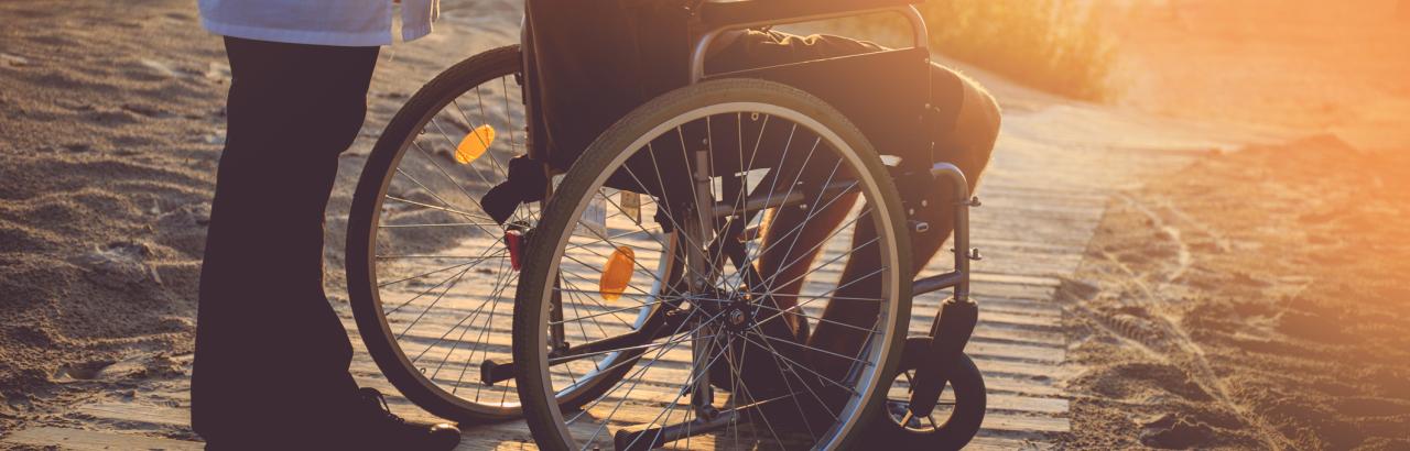 Wheelchair at the beach