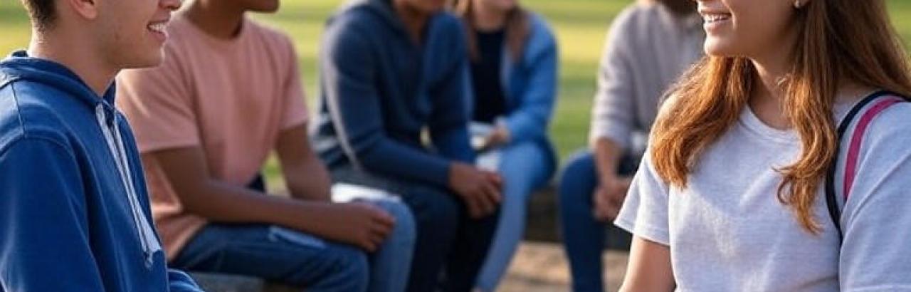 Youths sitting