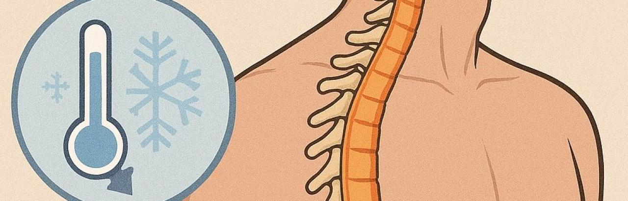 Illustration of man and spinal cord