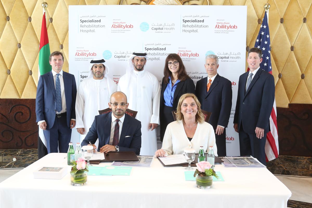 Abu Dhabi S Capital Health Signs Partnership With Shirley Ryan Abilitylab Global Leader In Rehabilitation Care For New Specialist Hospital In Abu Dhabi Shirley Ryan Abilitylab