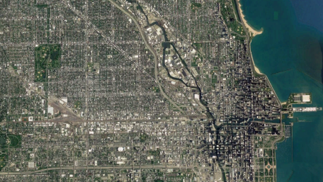 Satellite image of Chicago