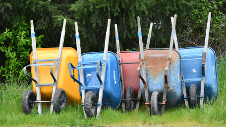 wheelbarrows